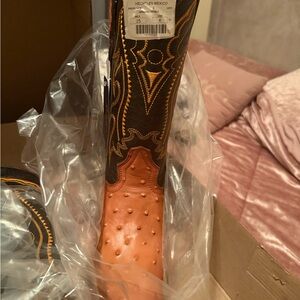 Brown and Orange Western Boots